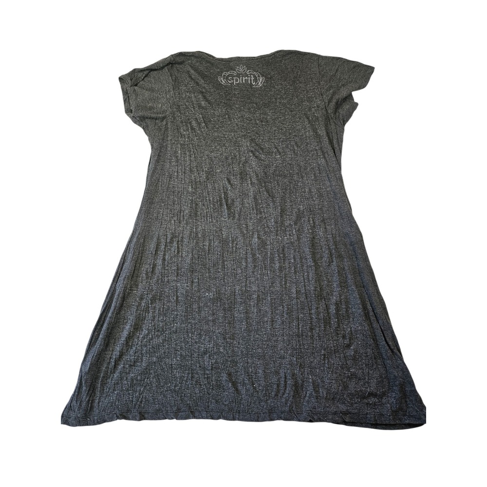 Sure Charcoal Gray Whimsigoth Psychedelic Spirit‎ Graphic T-Shirt Dress Lg - Picture 2 of 9